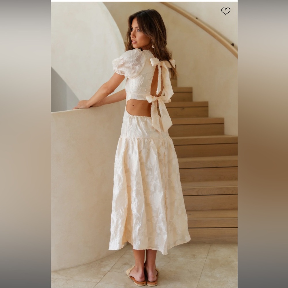 Fortunate One make the most maxi dress cream